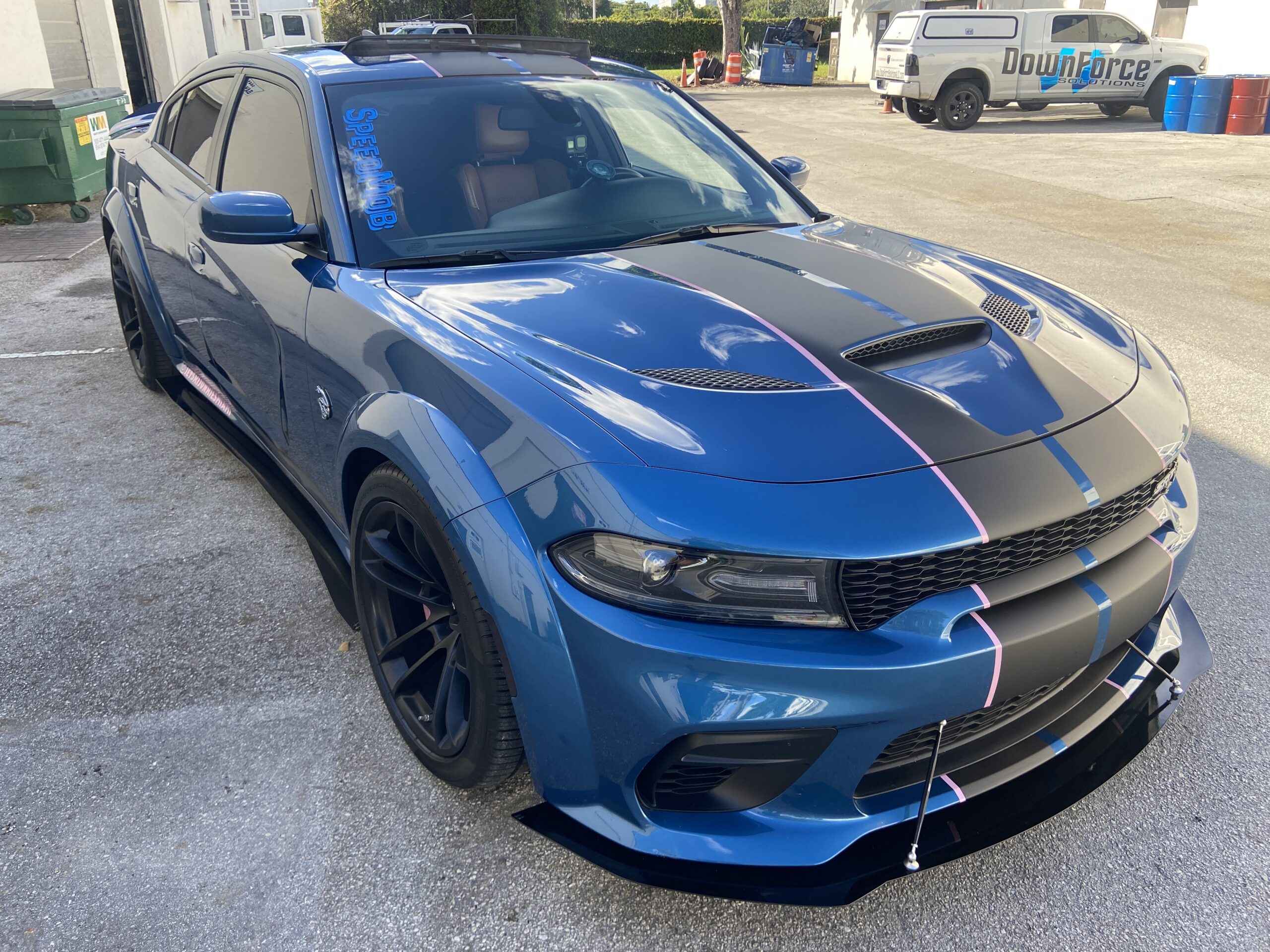 2015-23 Charger SRT, GT, RT ScatPack, Hellcat and WideBody Front Splitter  Street Version – DownForce Solutions
